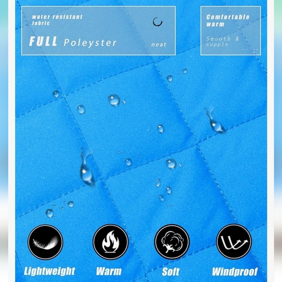 Magcomsen Jacket Womens Sz M Azure Blue Quilted Water Resist Outdoor - Picture 14 of 15